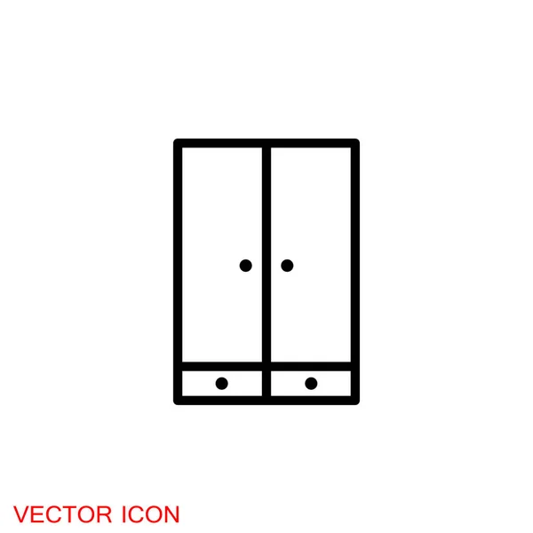 찬장의 아이콘 그리고 가정의 장식용 아이콘 Vector — 스톡 벡터