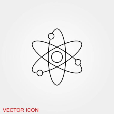 Atom simgesi, siyah bilim kurgu atomu
