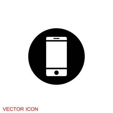 Cep telefonu simgesi, akıllı telefon simgesi, vektör işareti