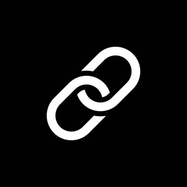 Bağlantı simgesi, tasarım ögesi. Şirket için soyut logo fikri. Vektör