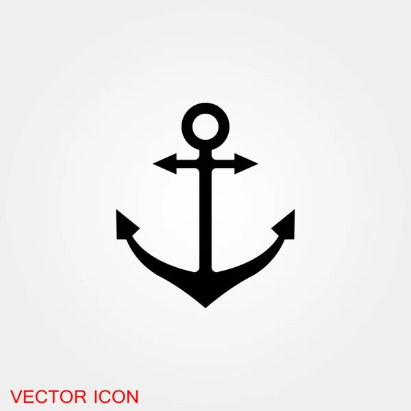 Icono Del Ancla Icono Vector Plano Anclado Para Aplicaciones — Vector de stock