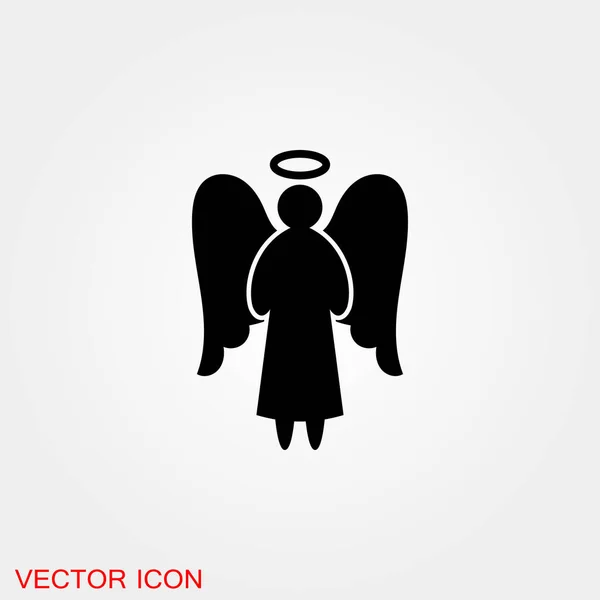 Angel Icoon Christmas Angel Geïsoleerd Achtergrond — Stockvector