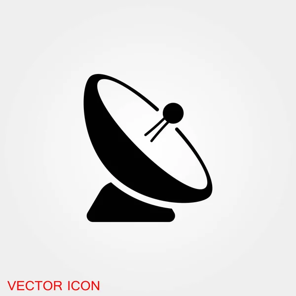 Antennensymbol Radarsatellitenschüssel Vektor — Stockvektor