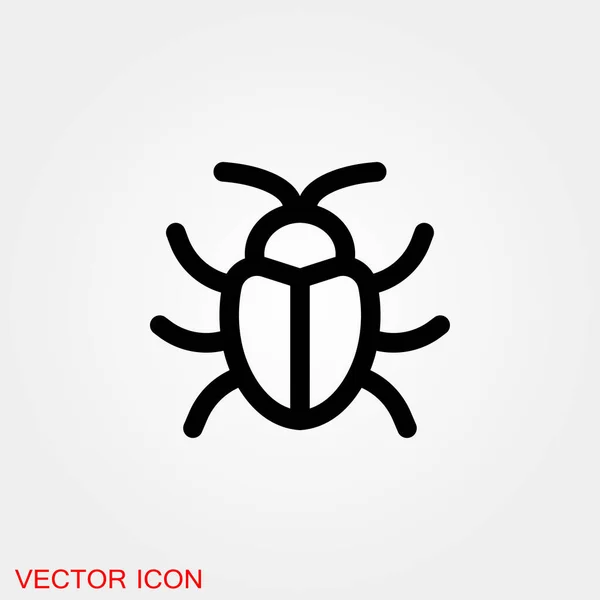 Käfersymbol Insekten Design Ikonen — Stockvektor