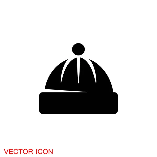 Ikona Čepice Plochém Stylu Obrázek Vektorové Značky — Stockový vektor