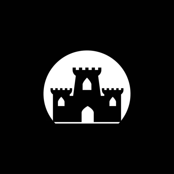 Icono Del Castillo Castillo Torre Icono Símbolo — Vector de stock