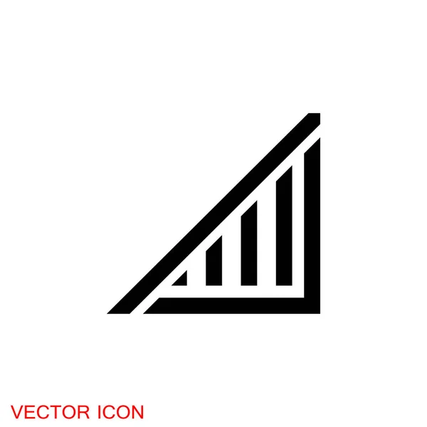Chart Icon Vector Growing Graph Icon — Stock Vector