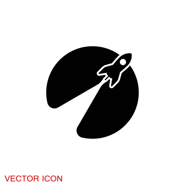 Space Icon Flat Style Vector Sign Illustration — Stock Vector
