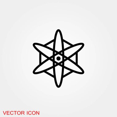 Atom simgesi, siyah bilim kurgu atomu