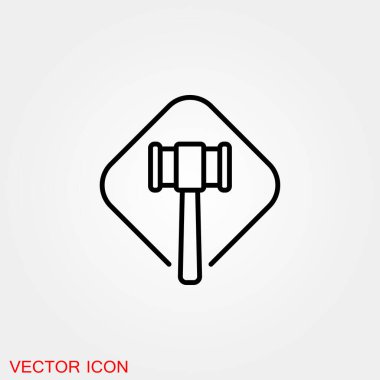 Açık arttırma ikonu. Yargıç ya da müzayede çekici