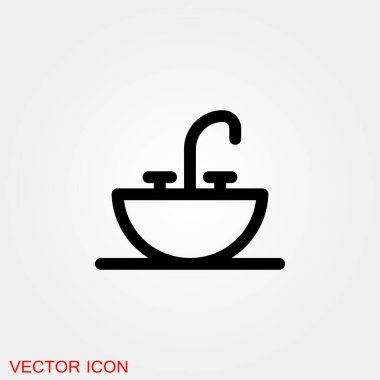 Vektör tuvalet ikonu. Kaliteli grafik tasarımı.