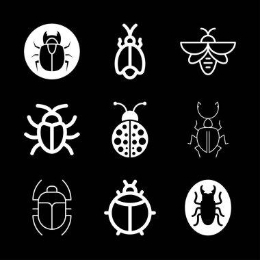 Böcek ikonu. Böcek tasarımı böcek simgeleri
