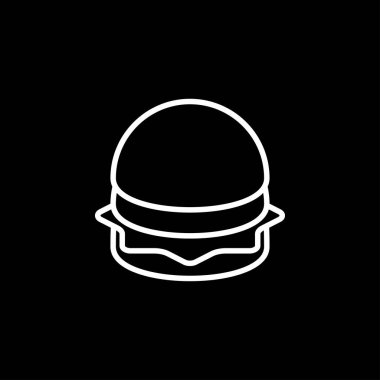 Hamburger ikonu, düz tasarım Hamburger web simgesi.