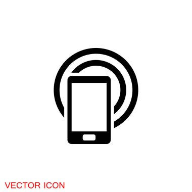 Cep telefonu simgesi, akıllı telefon simgesi, vektör işareti
