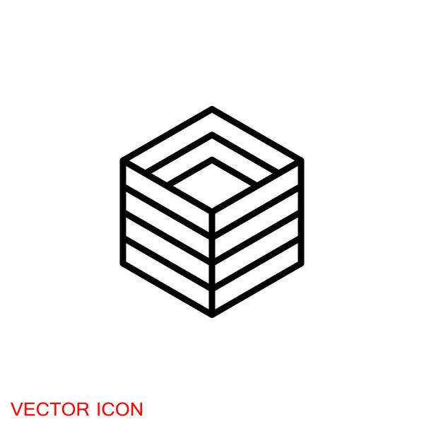 Box Symbol Vector Geschenk Box Ikonen Feiertag — Stockvektor