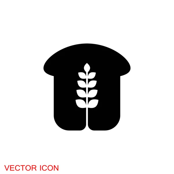 Icône Pain Illustration Vectorielle Symbole Boulangerie Pain — Image vectorielle