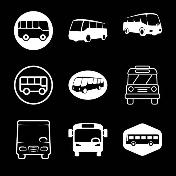 Icono Señal Autobús Signo Transporte Público — Vector de stock