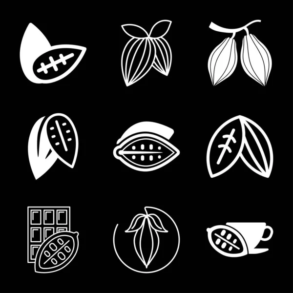 Ikona Kakao Czekolada Symbolem Pianki Cukrowej — Wektor stockowy