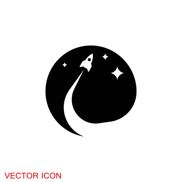 Icono Espacio Estilo Plano Ilustración Signo Vectorial — Vector de stock