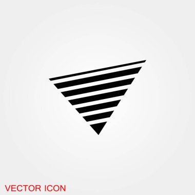 Hava ikonu, rüzgar enerjisinin sembolü. Vektör illüstrasyonu