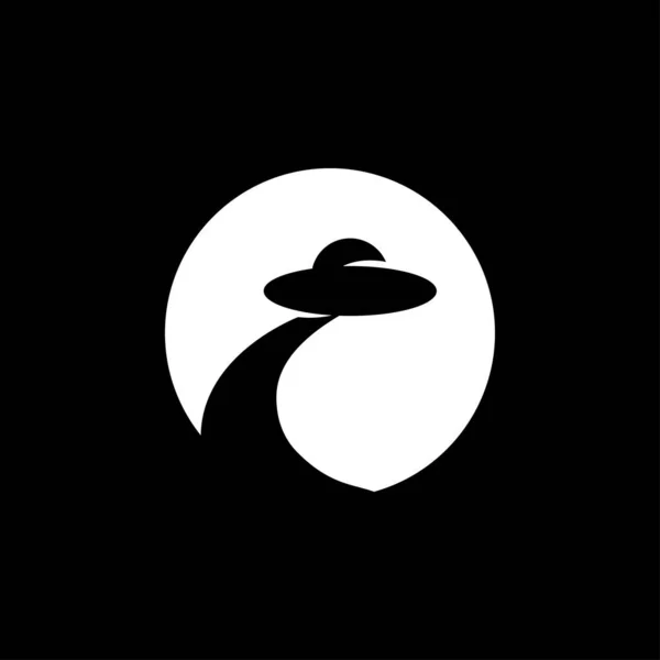 Ufoエイリアンソーサー 正体不明の飛行物体アイコン — ストックベクタ