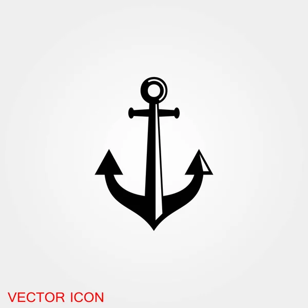 Якорь Икона Якорный Значок Плоского Вектора Приложений — стоковый вектор
