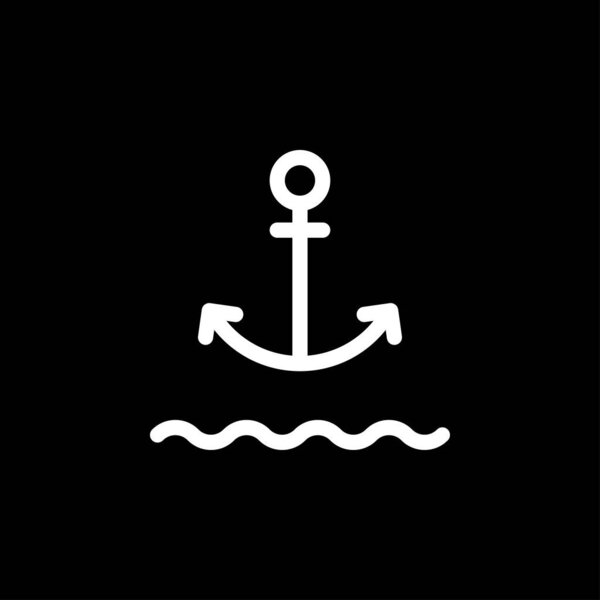 Anchor icon. Anchored flat vector icon for apps