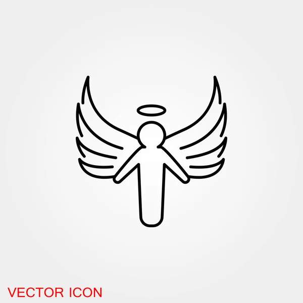 Икона Ангела Рождественский Ангел Заднем Плане — стоковый вектор