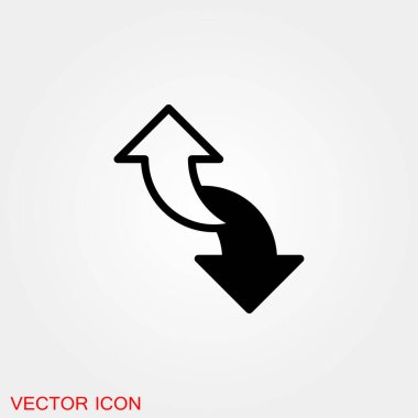 Arkaplanda modaya uygun düz stil ok simgesi izole edildi. Web siteniz için ok sembolü, logo, uygulama, UI.