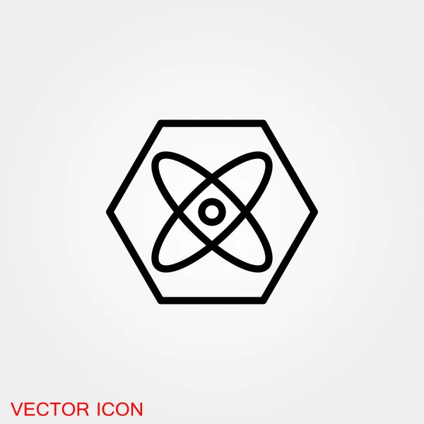 Икона Атома Атом Черной Научной Фантастики — стоковый вектор