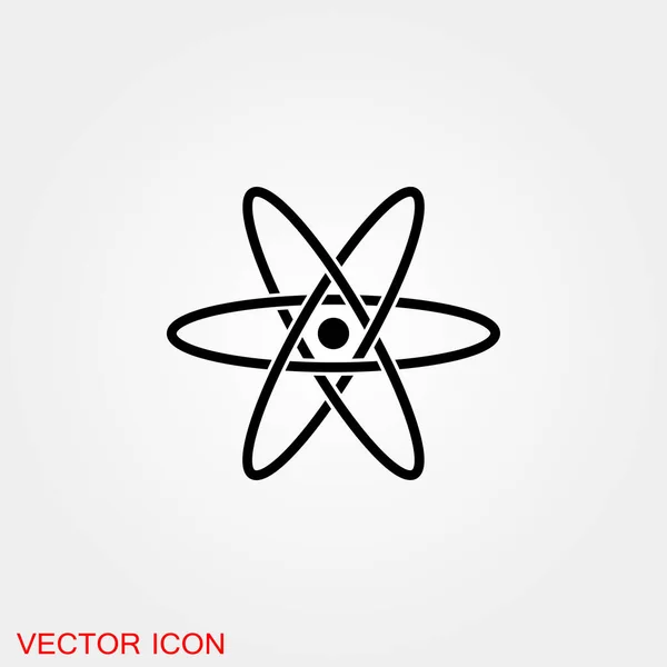 Atomikone Schwarzes Science Fiction Atom — Stockvektor