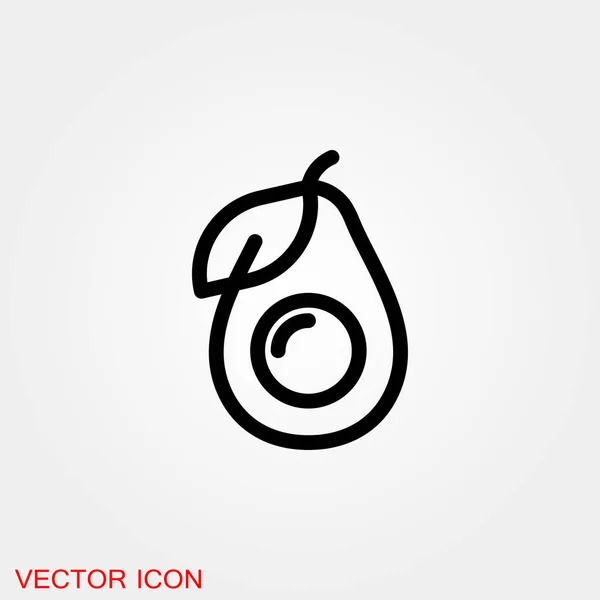 Иконка Авокадо Интернета Мобильного Современный Минималистичный Дизайн Векторная Темно Серая — стоковый вектор