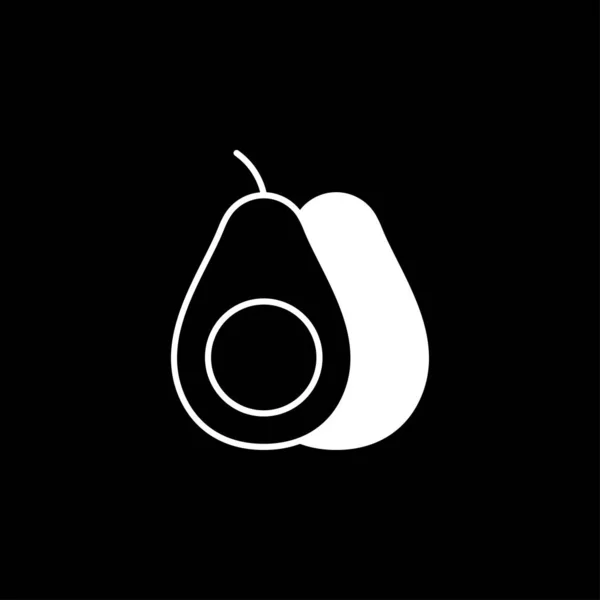 Icono Aguacate Para Web Móvil Diseño Plano Minimalista Moderno Vector — Archivo Imágenes Vectoriales