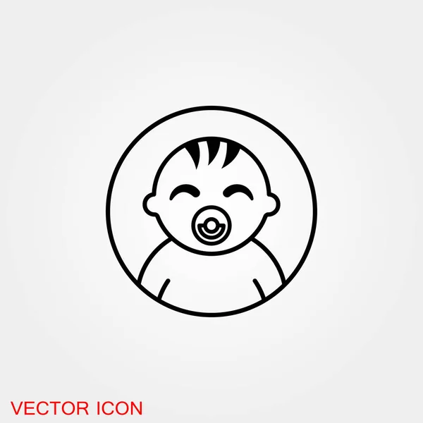 Baby Changing Diapers Flat Icon Sign — Stock Vector