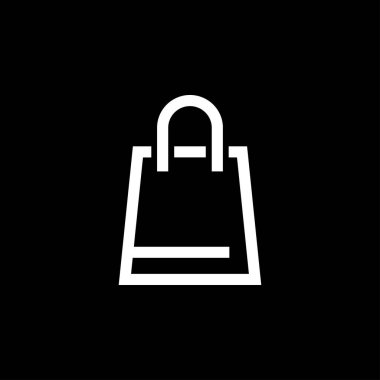 Çanta simgesi. Alışveriş çantası Vektör illüstrasyonu