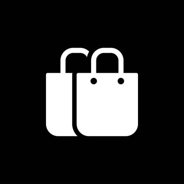 Çanta simgesi. Alışveriş çantası Vektör illüstrasyonu