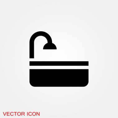 Vektör tuvalet ikonu. Kaliteli grafik tasarımı.