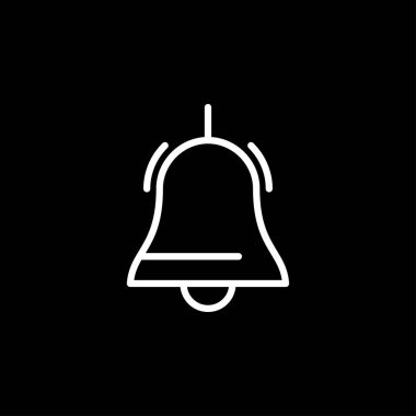 Zil simgesi, arka planda izole edilmiş. Özel.