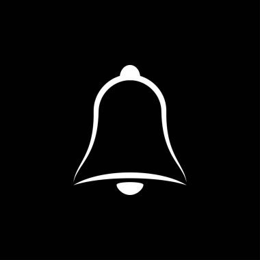 Zil simgesi, arka planda izole edilmiş. Özel.