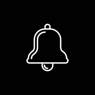 Zil simgesi, arka planda izole edilmiş. Özel.