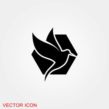 Kuş ikonu. Kuşlar farklı vektör