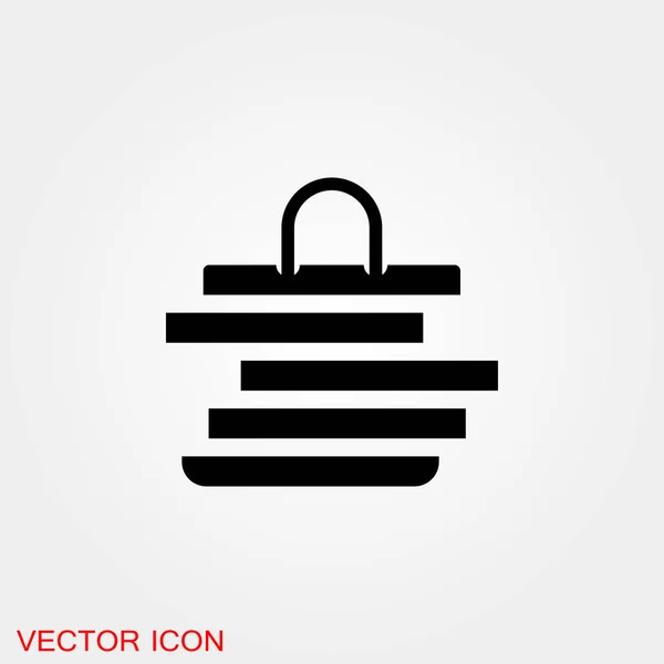 Icono Bolsa Bolsa Compras Ilustración Vectorial — Vector de stock