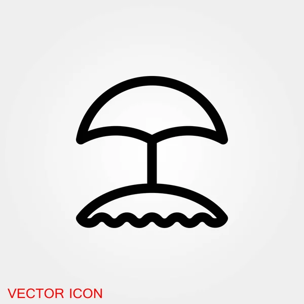 Значок Пляжа Летние Иконы Фоновым Знаком — стоковый вектор