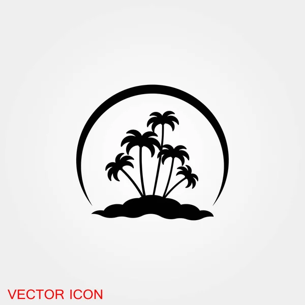해변의 아이콘 표지판 여름의 — 스톡 벡터
