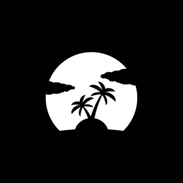 Beach Ikone Sommer Ikonen Mit Hintergrundzeichen — Stockvektor