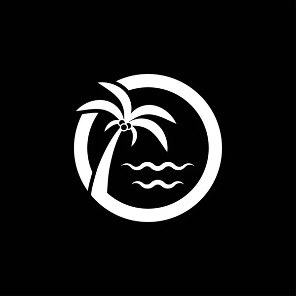 Beach Ikone Sommer Ikonen Mit Hintergrundzeichen — Stockvektor