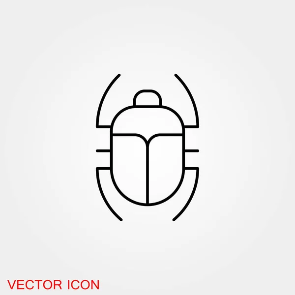 Icono Del Escarabajo Iconos Insectos Diseño Insectos — Vector de stock