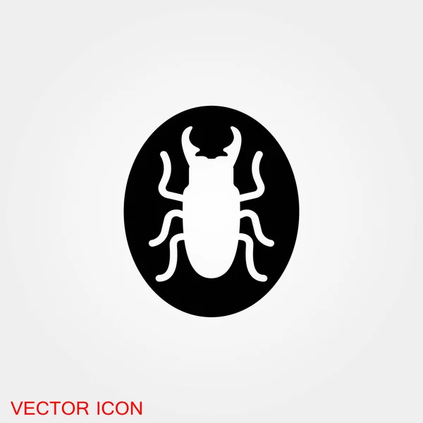 Icono Del Escarabajo Iconos Insectos Diseño Insectos — Vector de stock