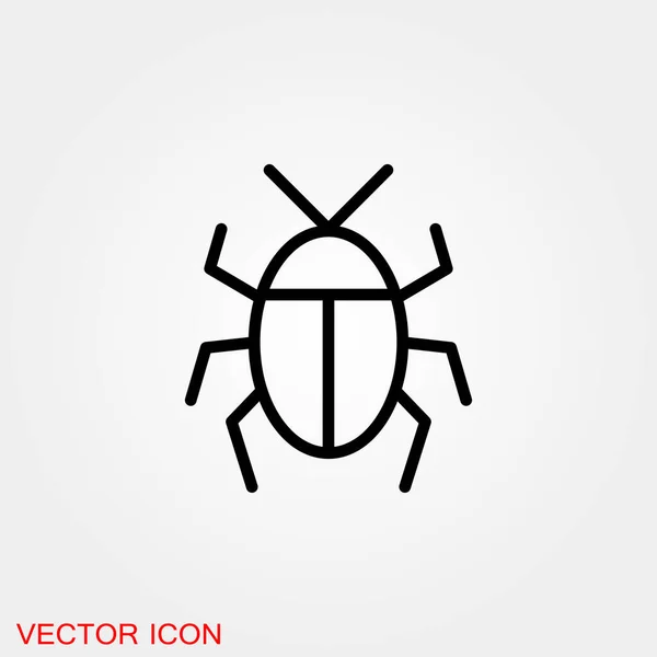 Icono Del Escarabajo Iconos Insectos Diseño Insectos — Archivo Imágenes Vectoriales