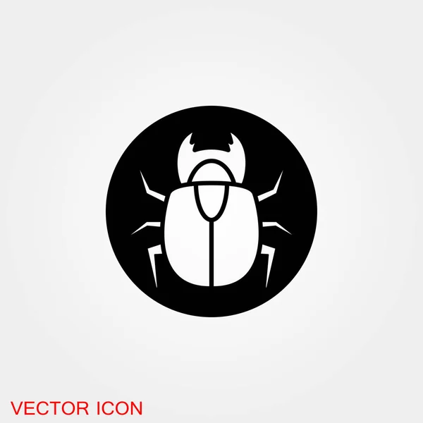 Icono Del Escarabajo Iconos Insectos Diseño Insectos — Vector de stock